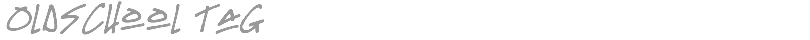Oldschool Tag font preview